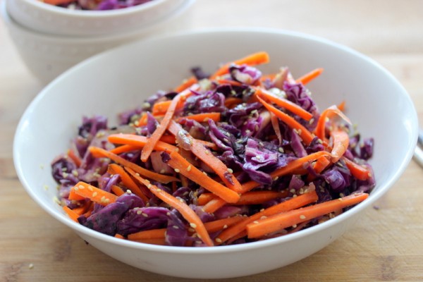 Sesame Carrot and Red Cabbage Stir Fry