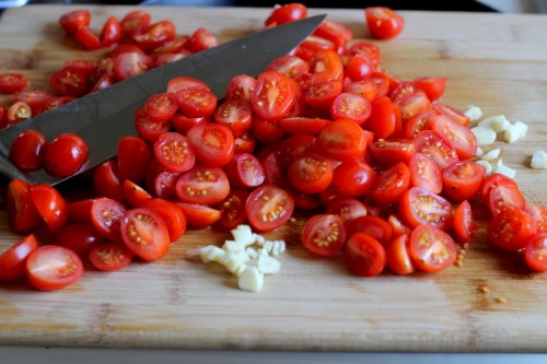 Cherry Tomato Spinach Pasta 