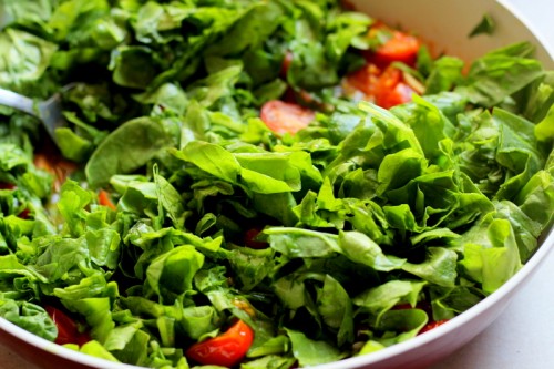 Cherry Tomato Spinach Pasta 