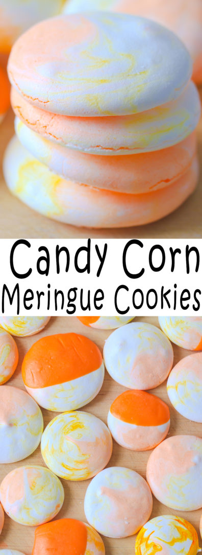 Candy Corn Meringue Cookies are the perfect fall treat to make your day even sweeter!  