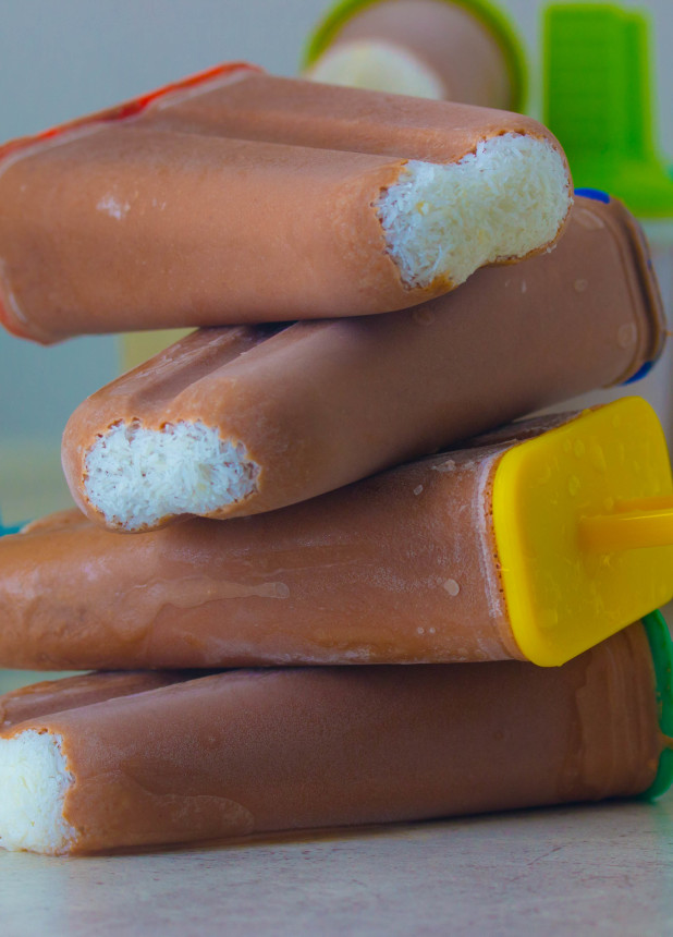 Chocolate Peanut Butter Popsicles