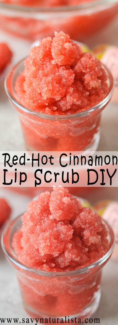 Natural Cinnamon Lip Scrub DIY is an easy and quick recipe that not only is red hot but perfect to prep and combat dry lips for winter season. #cinnamon #lipscrub #diy #savvynaturalista #savynaturalista #skincare #lipscrubs #DIYSCRUB #sugarscrub #shundara #cinnamonlipscrub #redhotlipscrub