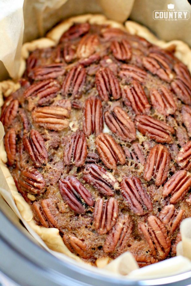 Really get into this slow cooker pecan pie and still add some nutrition in