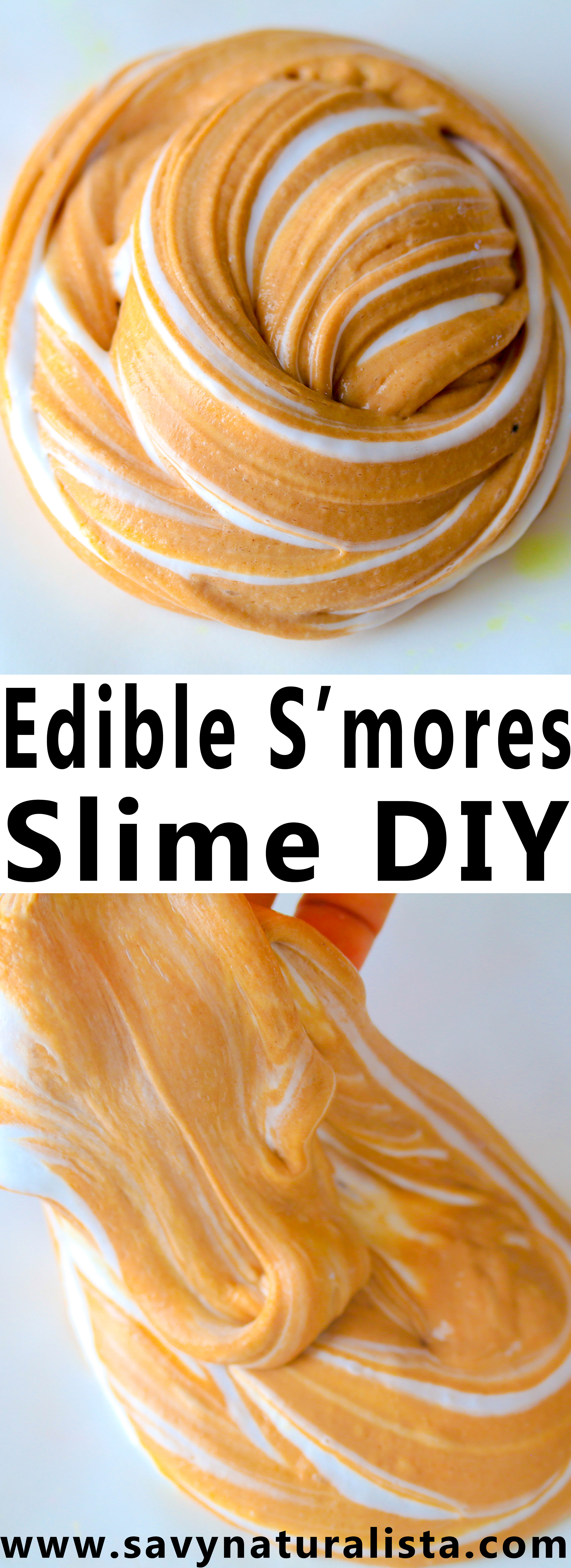 Edible SMORE Chocolate Slime Recipe with Marshmallows