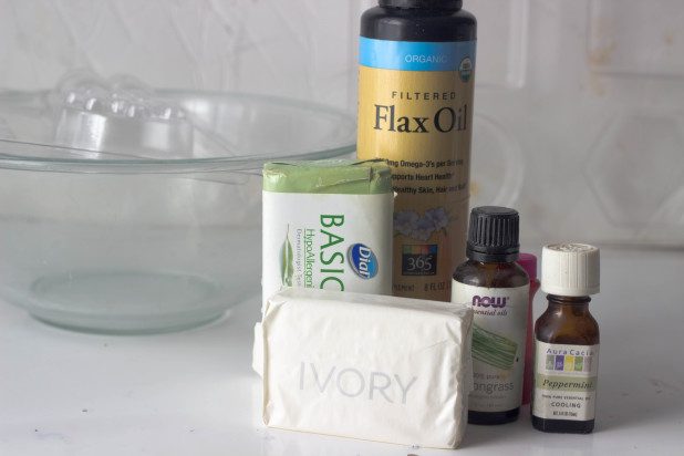 Flax Seed Oil Herbal Soap (How to Re-batch Ivory Soap) 