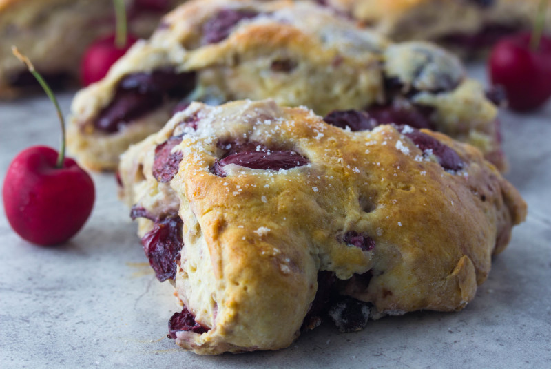 Low fat Fresh Cherry Scones