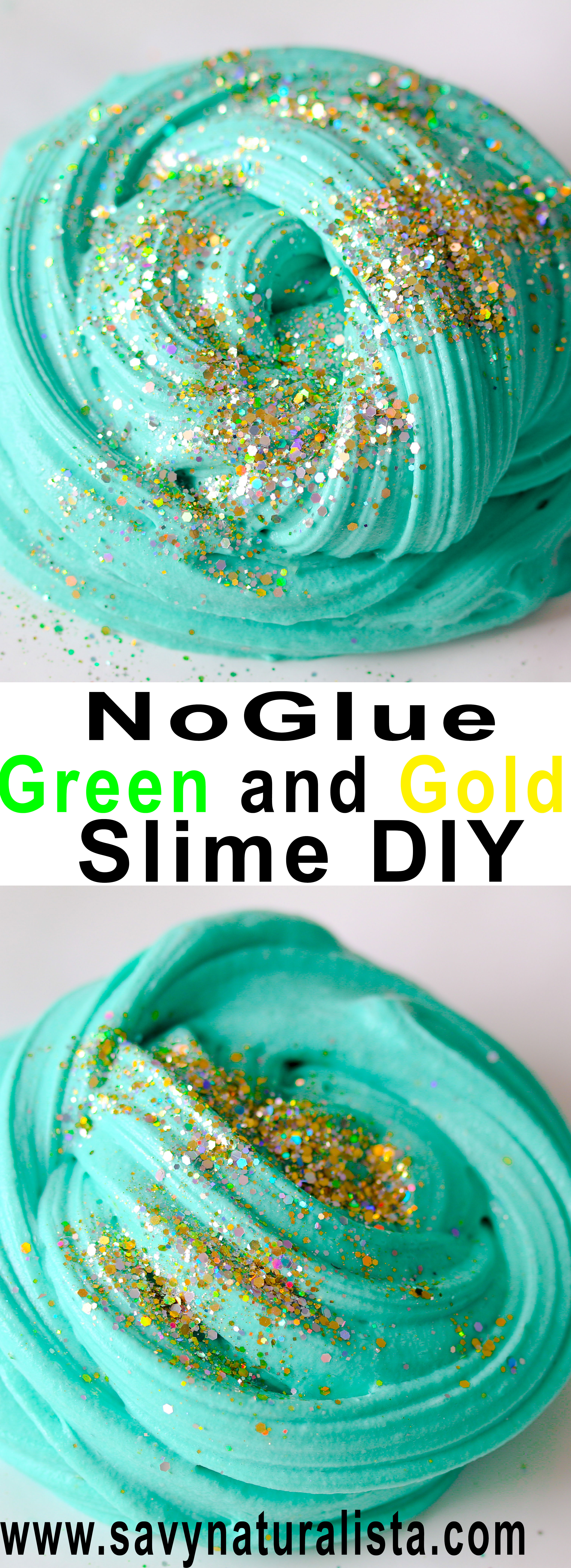 Glitter Glue Slime Recipe {How to Make No Borax Slime}, Recipe