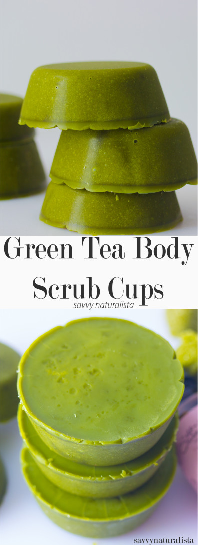 All natural green tea body scrub cups infused with #matcha powder and miracle glow oil this is a simple five ingredient