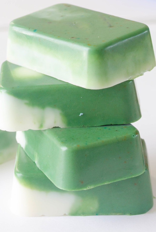 Green Tea Swirl Soap Bars