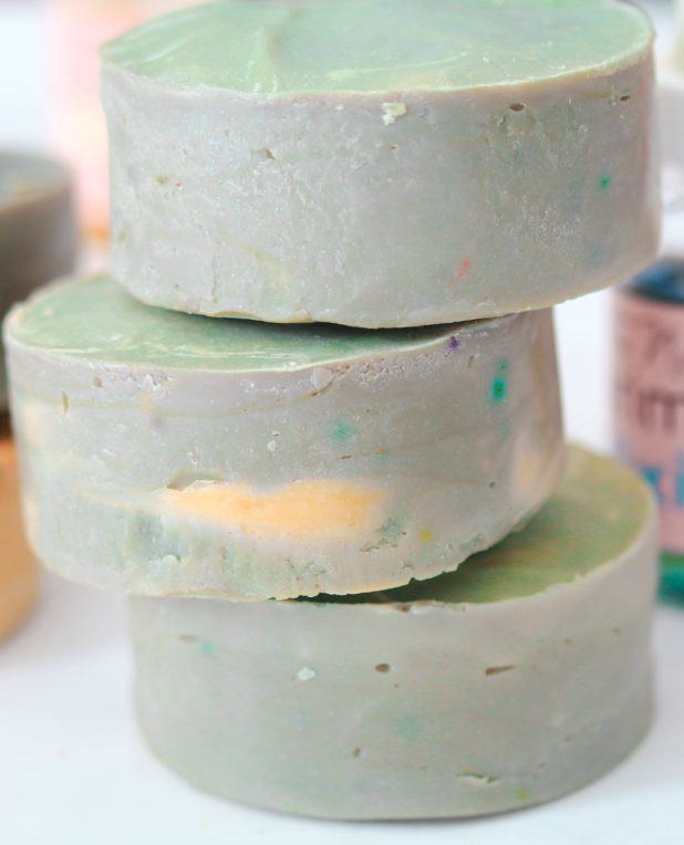 Green Tea Leaf Cold Process Soap is made with real green tea leaves you make in just minutes!  The perfect beginner soap tutorial anyone can make.  