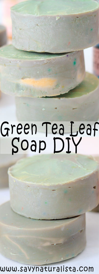 Green Tea Leaf Cold Process Soap is made with real green tea leaves you make in just minutes!  The perfect beginner soap tutorial anyone can make.  