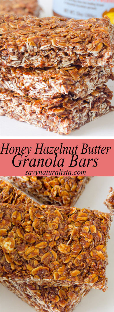 Honey and Hazelnut Butter Granola Bars (Giveaway)