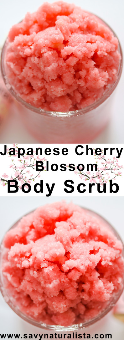 This Japanese Cherry Blossom Body Scrub is the perfect bath and body works copycat scrub to cleanse skin and remove dead skin cells. If you’re a fan of the bath and body scent you will love this DIY! 