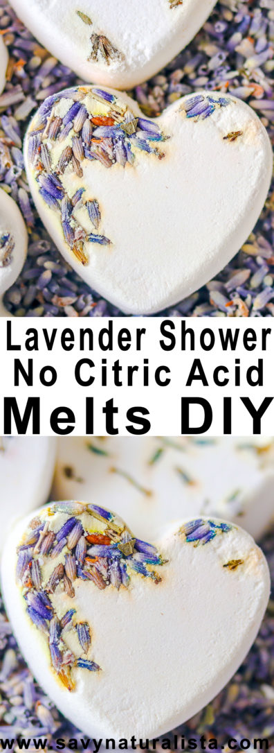 Take advantage of these easy No citric acid shower melts to invigorate your shower and relax your mind to keep you calm! These shower bombs are Savy Naturalista approved!