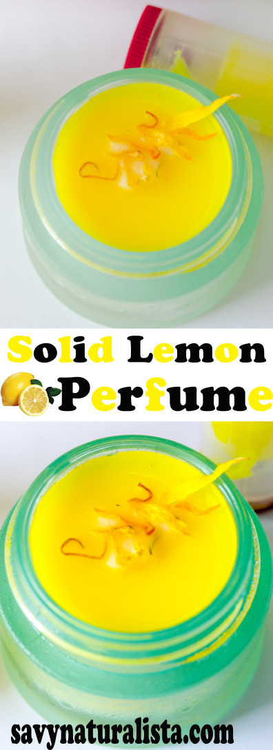 Make this easy all natural solid lemon perfume oil with only four easy ingredients 