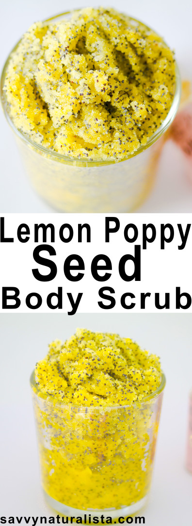 Extreme moisturization for the skin is an all-natural lemon poppy seed sugar scrub recipe is easy to make and the savvynaturalista in you will thank you for the extra exfoliation of poppy seeds.