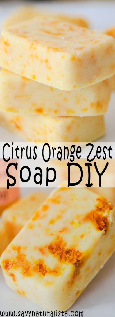 Citrus Orange Zest Cold Process Soap is an easy beginner tutorial made with pure orange essential oils and orange zest to make this soap smell amazing, whip up in only 10 minutes! 