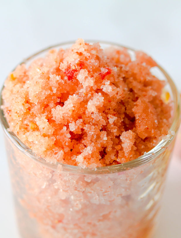 Strawberry Pink Himalayan Salt Scrub is a wonderful all-natural body scrub that is rich in antioxidants and skin loving ingredients.  