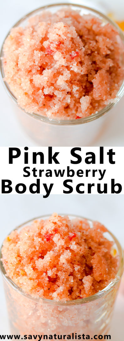 Strawberry Pink Himalayan Salt Scrub is a wonderful all-natural body scrub that is rich in antioxidants and skin loving ingredients.  