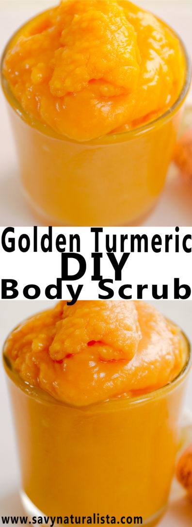 All-natural golden turmeric baking soda scrub is the perfect body scrub to exfoliant the skin naturally...