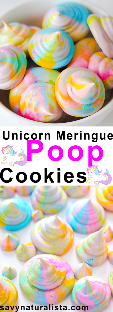 Easy to make meringue cookies in pretty Unicorn Colors for a festive, light, crisp and melt in your mouth meringues – These pretty cookies are gluten free