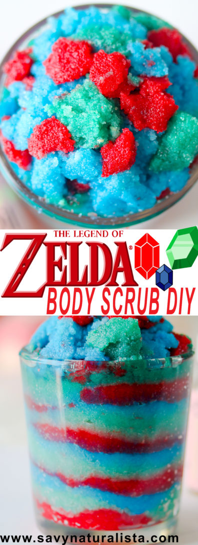 Zelda Rupee Body Scrub has a beautiful fruity scent and is the ultimate gift for the gamer who loves skincare products!