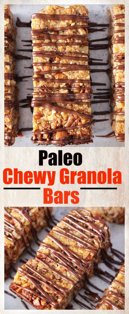 These Paleo Chewy Granola Bars are a great grab and go breakfast!