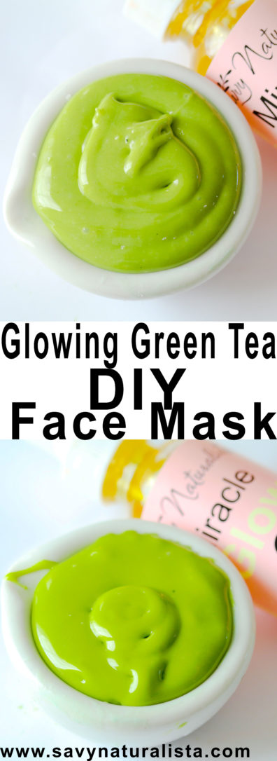 Make your skin glow with this three ingredient DIY green tea all natural facial mask! 