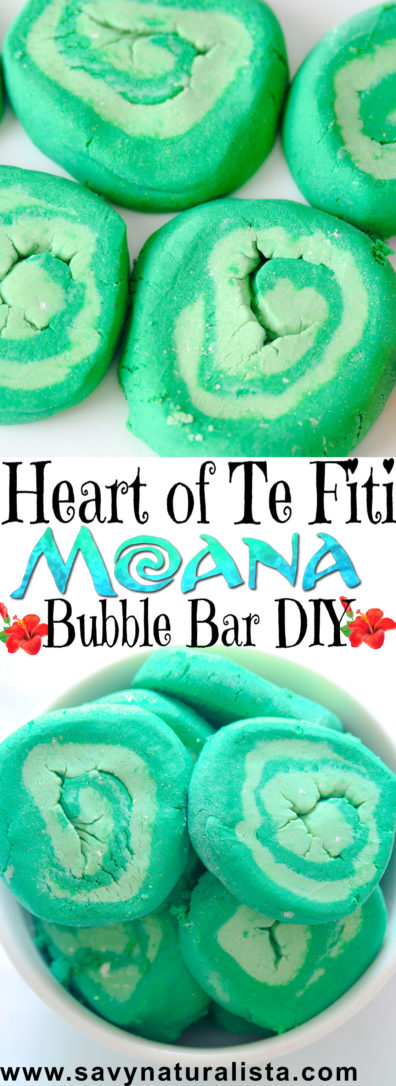 MOANA HEART OF TE FITI Bubble Bar is such a festive DIY Bubble Bath Bar Recipe, is the easiest Homemade Gift Idea for those who like simple creative crafts! Makes the perfect professional gift! 