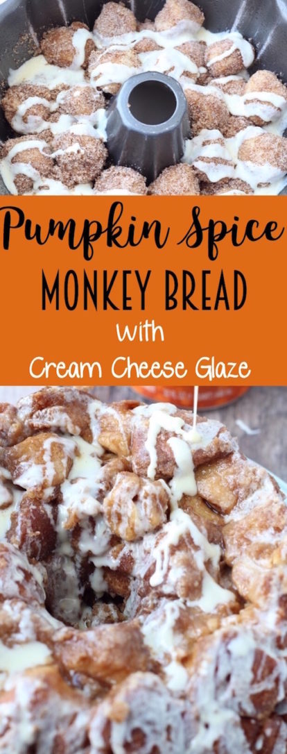 My Pumpkin Spice Monkey Bread shares some of the characteristics of its traditional monkey bread cousin, but is infused with layers of pumpkin-y pumpkin-ness!