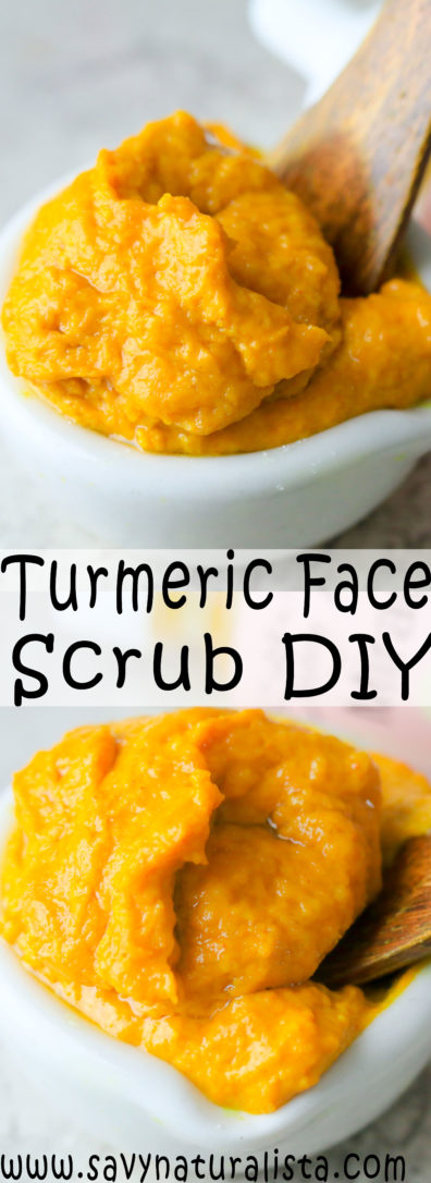 This all-natural facial scrub is made with turmeric powder and is the perfect DIY to get rid of acne and black heads.  