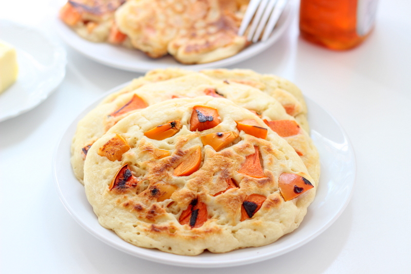 Upside Down Persimmon Pancakes