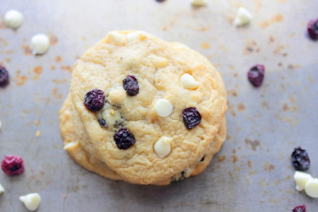 Blueberry White Chocolate Chip Cookies