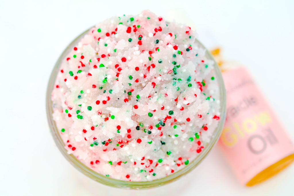 Make this easy festive chritmas cookie body scrub for a festive gift for your secret santa gifts!