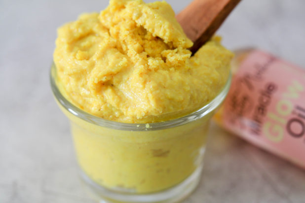 This Lush inspired recipe is a copycat of the let the good times roll face and body cleanser. Made with real cornmeal, clay and popcorn for the ultimate cleanser.   