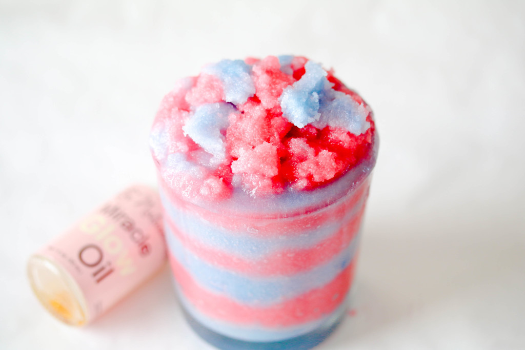 Make this easy cotton candy sticky sweet body scrub it's a sweet treat for your senses while moisturizing and exfoliating your skin to promote a healthy glowing appearance.