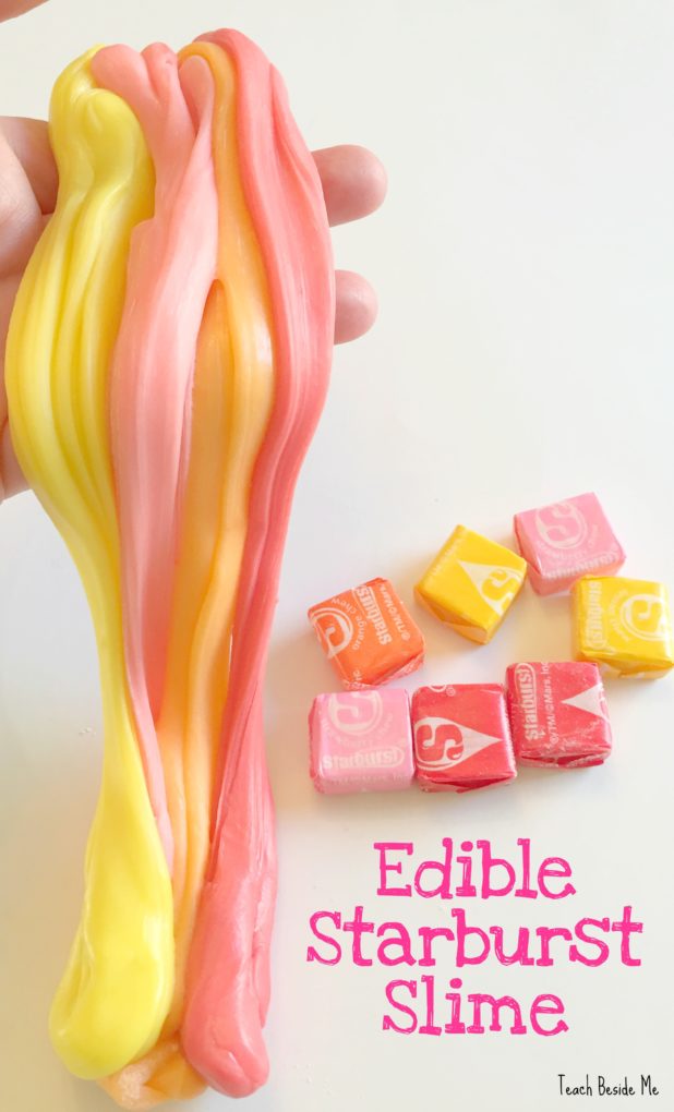 Who wouldn’t want to make some rainbow, stretchy, gooey and completely edible slime from Starburst candies