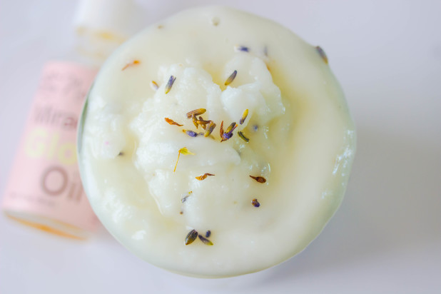 Made with pure lavender essential oils and only four simple ingredients. This lavender baking soda scrub is a wonderful cleanser and a great way to remove dead skin cells!