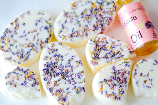 Perfect Five ingredients lavender bath truffles make a luxuriously moisturizing, versatile bath melt, bubble bar or bath bomb. Perfect for gifts or for treating yourself!