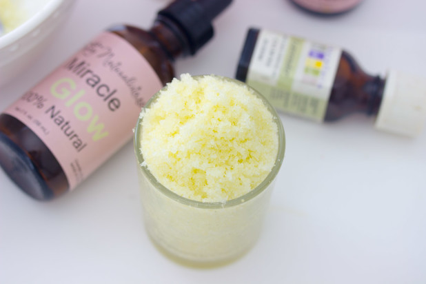 Natural and Organic Non-greasy three ingredient body scrub that penetrates into the skin; while soothing and moisturizing dry and damaged skin.