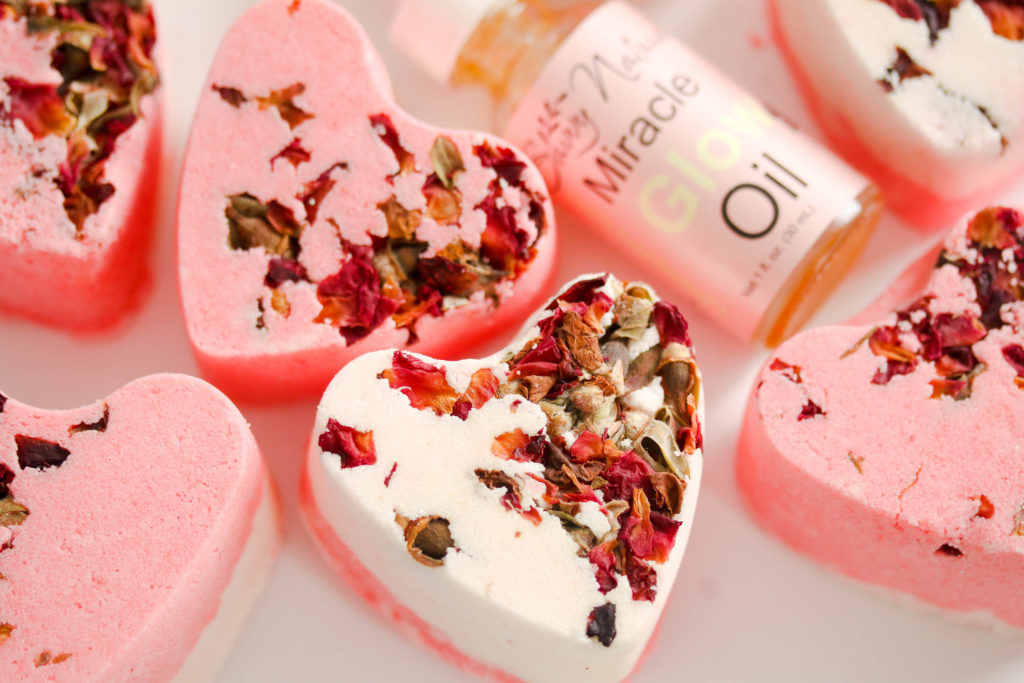 This Titsy Totsy bath bomb is a Lush inspired copycat that included all natural rose buds, coconut oil and love spell fragrance oil to make this a romantic treat!