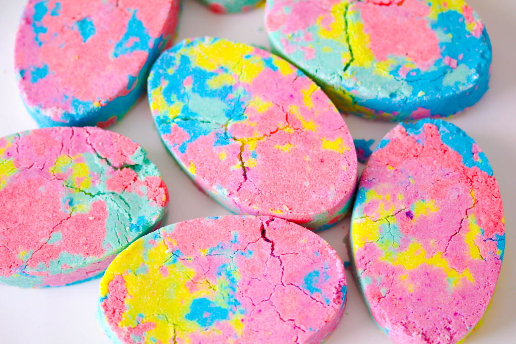 Make these easy unicorn cracked bath bombs can be made at home with a few simple ingredients for the perfect gift and a relaxing bath time.